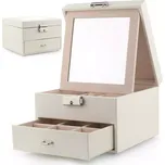 Stenberg Šperkovnice na šperky se zrcátkem Bílá