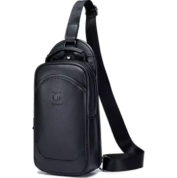 Bullcaptain kožená taška přes rameno Torun Černý 5L