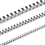 Řetízek z chirurgické oceli Benátská kostka / Square Box 2-4 mm - Průměr ø 2 mm, Délka 18 cm