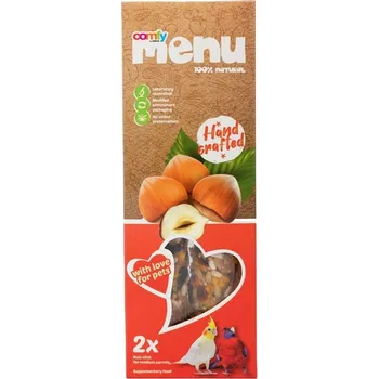 Krmivo pro ptáka Comfy Menu Ořechové tyčinky pro středně velké papoušky 90 g