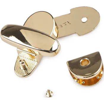 Sada zapínání na tašku, barva 2 zlatá klasik