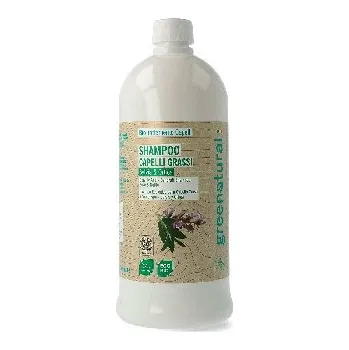 Šampon Greenatural Šampon pro mastné vlasy proti lupům šalvěj a kopřiva BIO 1 l