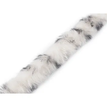 Stuha Všívací oděvní / dekorační kožešina kulatá zvířecí vzor šíře 4 cm Varianta: 1 Off White, Balení: 1 m