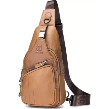 Bullcaptain kožená taška přes rameno Adalard Camel 5L