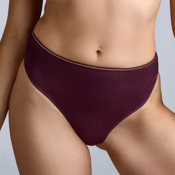 Kalhotky Marlies Dekkers - Dame de Paris tanga aubergine whisper L 37402