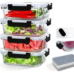 Household Skleněná dóza na potraviny GENIUS 1,04 l s víčkem / Transparentní