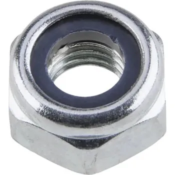 Matice Šestihranná pojistná matice s plastovou vložkou M18 pozink, 100 ks