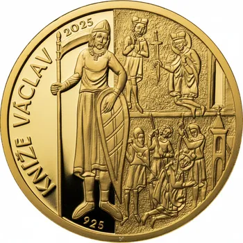 Sběratelství Česká mincovna Začátek vlády knížete Václava 2025 zlatá mince Proof 31,1 g
