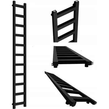 Radiátor Koupelnový radiátor vodní Pro-Term 200 W 250 x 770 mm černý