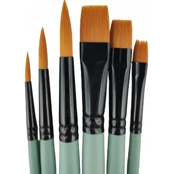 Vrták Sada štětců 6 ks Ploché kulaté Renesans syntetické malířské štětce