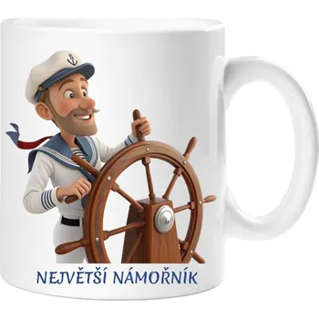 Stolování Dárkový hrnek pro námořníka - Hrneček největší námořník - 330 ml / Obě strany