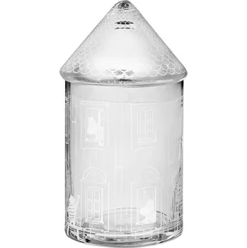 Malá skleněná dóza s víkem Moomin Moominhouse Muurla Muminek