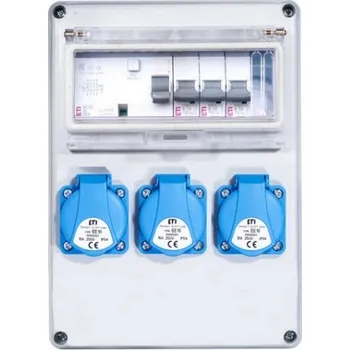 Rozvaděč Zásuvková skříň ETI EDS8 RCD 3 B 3F IP44 3x230V 001105840
