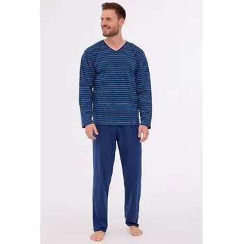 Pánské pyžamo PÁNSKÉ PYŽAMO DR 139 BIG J/25 džínovina 3xl