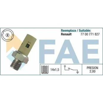 Posilovač řízení FAE 12360 Spínač tlaku oleje