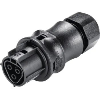 Síťový konektor Wieland 96.031.0053.1 zásuvka na kabel gesis RST, 3-pól, průchodka 6-10mm, pružinové svorky, černá