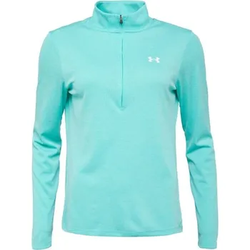 Dámské oblečení Dámské triko s dlouhým rukávem Under Armour TECH TEXTURED 1/2 ZIP sm Tyrkysová, Bílá