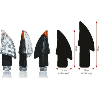 Moto sedlo Indikátory LED BIHR Blade Long Bamboo Universal A10-50043