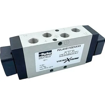 Instalatérský materiál Pneumatický ventil G1/4", 5/2, elektricky/elektricky, 10 bar Parker P2LBX512EENXXX