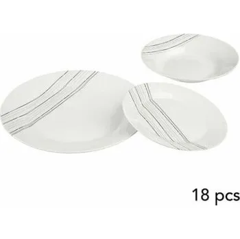 Talíř 5five Nádobí Lines 18dílné bílé