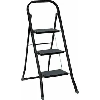 Věšák Skládací žebřík 3-stupňový kovový černý