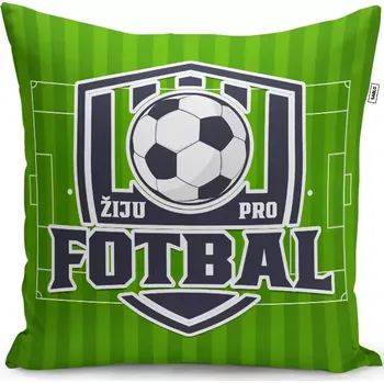 Dekorativní polštářek Sablio Polštář Žiju pro fotbal: 40x40 cm