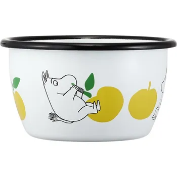 Talíř Muurla Miska Moomin Joyful Apples 0,3l, smalt / bílo-žlutá