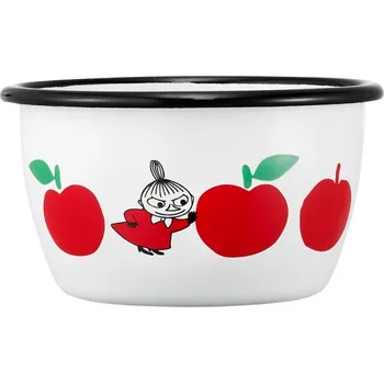 Talíř Muurla Miska Moomin Joyful Apples 0,3l, smalt / bílo-červená