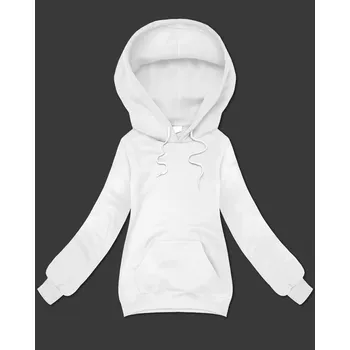 Dámská mikina Bílá volná klokaní mikina s kapucí S'West (B-11#) odstíny bílé M (38)