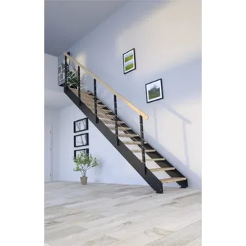 Schodiště Pertura Libra Rustikální dub bez podstupnic černá rovné 105 cm 12/13