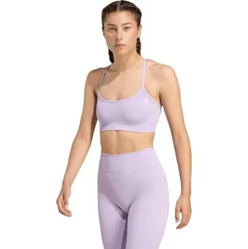 Podprsenka Dámská sportovní podprsenka adidas WE KNIT LS BRA M Fialová