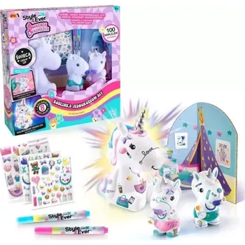 kreativní sada svítící dekorožci – rodinka jednorožců DIY