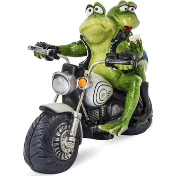 Keramická žabka - Motorka par