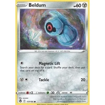 Volný čas Pokémon SIT 117/195 Beldum - Silver Tempest Stav: Near Mint, Verze: NORMAL