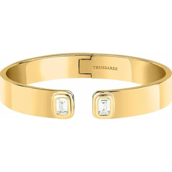 Náramek Trussardi Luxusní otevřený pozlacený náramek T-Design TJAYV01 + 2 měsíce na vrácení zboží