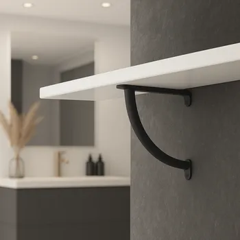 Nábytkové kování Häfele Držák police KIRA 190 / Černá matná