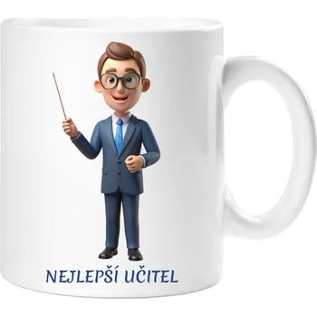 Dárkový hrnek pro učitele - Hrneček nejlepší učitel - 330 ml / Jedna strana