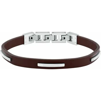 Náramek Trussardi Pánský náramek z hnědé kůže T-Leather TJAXZ11 + 2 měsíce na vrácení zboží