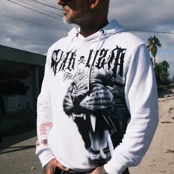 Pánská mikina Pánská mikina Yakuza Wildcat 25001 white velikost: 3XL