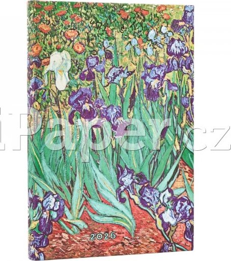Diář Paperblanks 2026 Van Gogh’s Irises mini horizontální DE0735 - 530108652