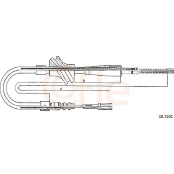 Auto-moto Tažné lanko, parkovací brzda COFLE 10.7501