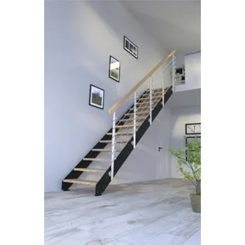 Schodiště Pertura Libra Rustikální dub bez podstupnic černá rovné 87 cm 13/14