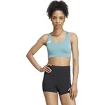 Dámská sportovní podprsenka adidas ADIZERO ESSENTIALS RUN MEDIUM-SUPPORT BRA lab Tyrkysová, Bílá