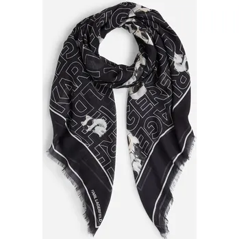 Šátek ŠÁTEK KARL LAGERFELD IKON MODAL SCARF BLACK
