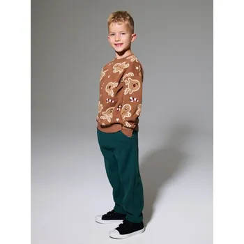 Chlapecké kalhoty Sinsay - Manšestrové jogger kalhoty s zateplením - zelená - 205GS-77X - 205GS-77X-128