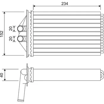 Výměník tepla, vnitřní vytápění VALEO 715306