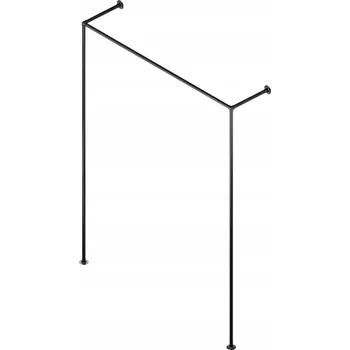 Věšák TYČ NA OBLEČENÍ VĚŠÁK NA ZEĎ LOFT ROBUSTNÍ fi 25mm HOTSE ČERNÁ