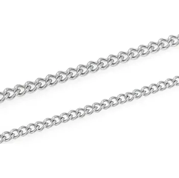 Náhrdelník Řetízek z chirurgické oceli Smooth 3-4 mm Stříbrný - Průměr ø 3 mm, Délka 45 cm