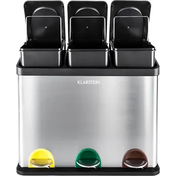 Odpadkový koš KLARSTEIN Ökosystem odpadkový koš nerez 3x15l na tříděný odpad