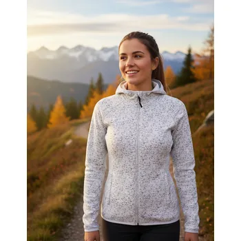 Dámská softshellová bunda Bunda LUX KNIT LADY pletený fleece, různé barvy Velikost XS světle šedý melír